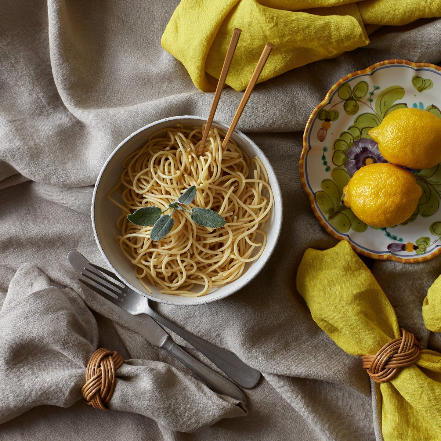 Hørservietter 48x48 NATURAL BEIGE, 4stk.