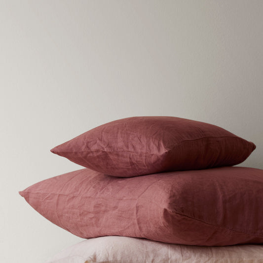 Hørpudebetræk TERRACOTTA