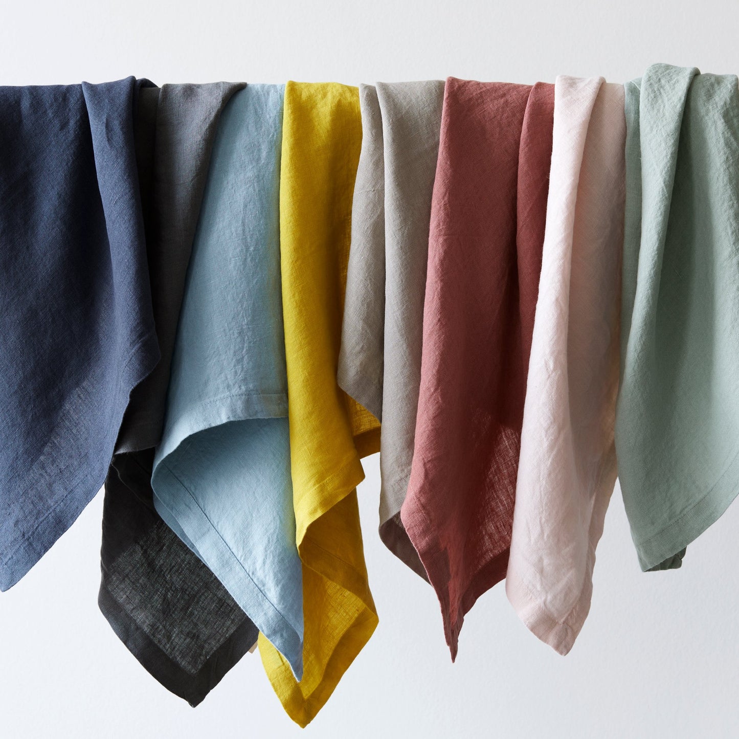 Hørservietter 48x48 DUSTY JADE, 4stk.